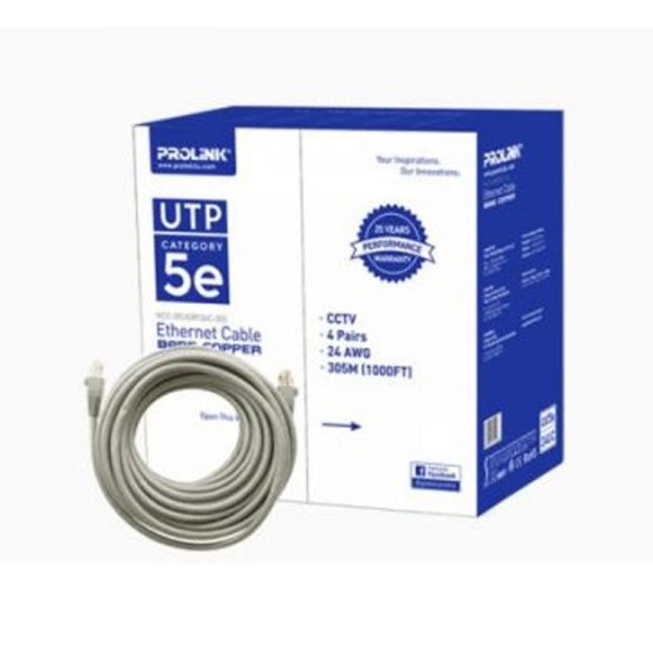 PROLINK - UTP Lan Cable Bare Cooper (Gry) CAT5e 24U