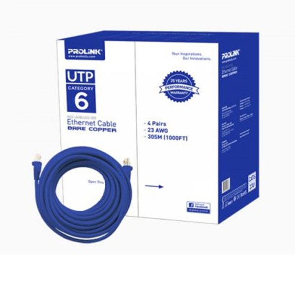 PROLINK - UTP Lan Cable Bare Cooper (Blu) CAT6 23U