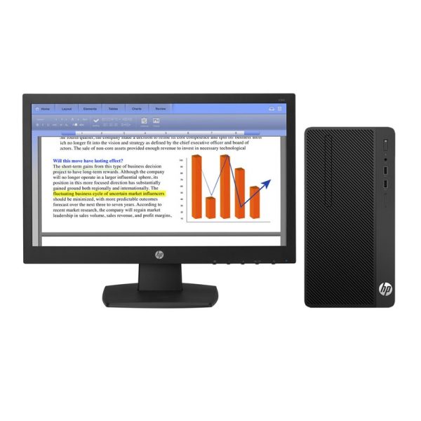 HP - 280 G4 MicroTower (i3-8100/4GB DDR4 /1TB HDD/DVDRW/usb wired keyboard & mouse/Win10H/18.5inch) [4NZ64PA]