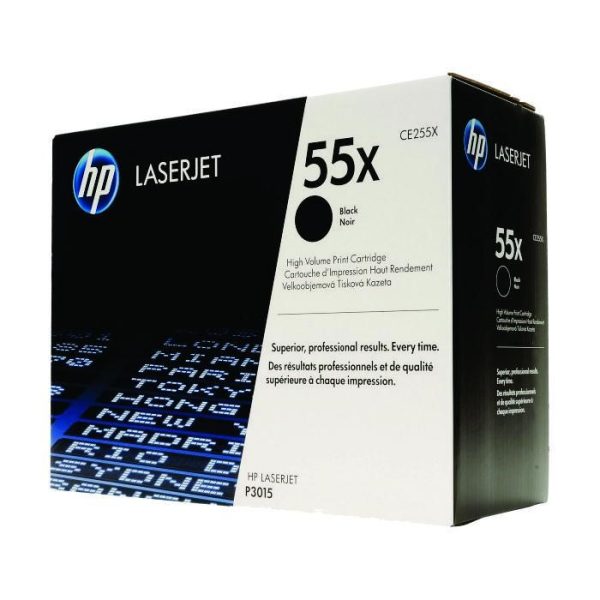 HP - 55X High Yield Black Original LaserJet Toner Cartridge [CE255X]