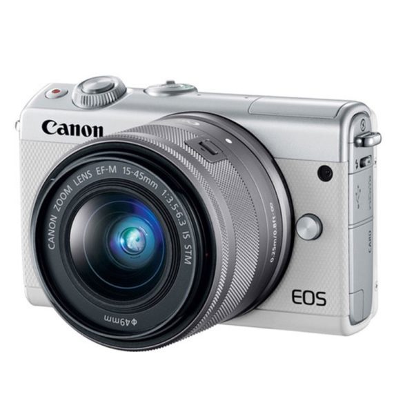 CANON - EOS M100 Mirrorless Digital 15-45mm Lens (White)