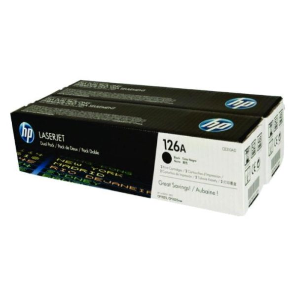 HP - 126A Black Dual Pk LJ Toner Cartridge [CE310AD]