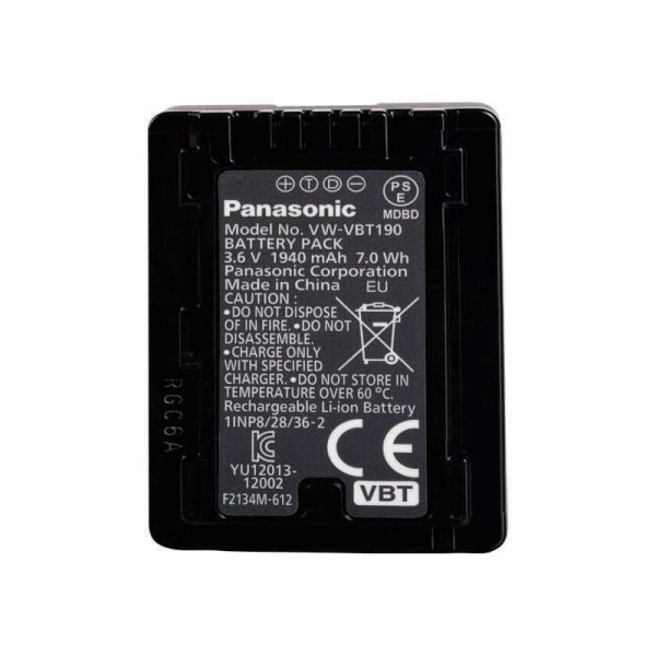 PANASONIC - VW-VBT190E-K Camcorder Battery