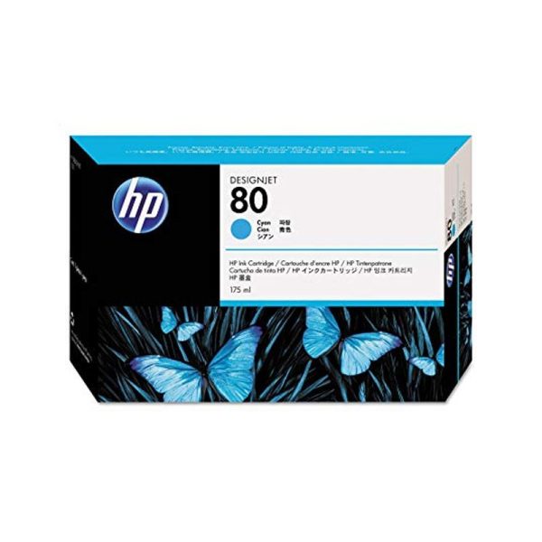 HP - No 80 Cyan Ink Cartridge, 175ml [C4872A]