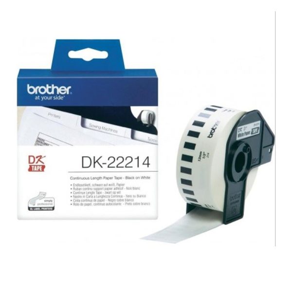 BROTHER - Continuous Length Paper Tape 12mm (30.48m) [DK-22214]