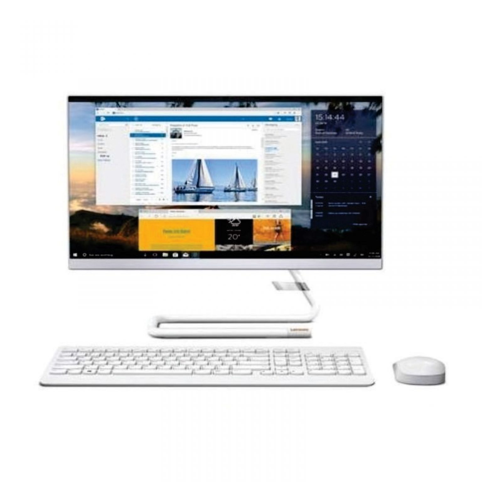 LENOVO - AIO A340-22ICB (i5-9400T/R530 2GB/8GB DDR4/1TB/Win10/21.5inch/1 Year/White) [F0E900F8ID]